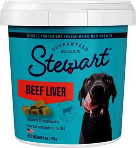 Stewart 634252119793 Freeze Dried Dog Treats Beef Liver Grain Free And Gluten 4 Ounce Reseal