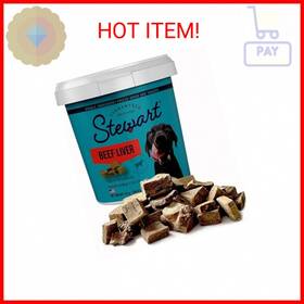 Stewart 740023257608 Single Ingredient Freeze Dried Raw Dog Treats Beef Liver 14 Ounce Rese