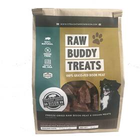 Straight Arrow Bison 040232172755 Buddy Treats Freeze-dried Raw Bits 8 Oz. Bag