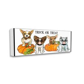 Stupell Industries 049182134875 Trick Or Treat Festive Pet Dogs Halloween Outfits Designe