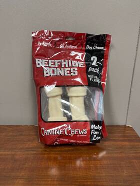 Summa 877787101073 Canine Chews By Beefhide Bones 2 Pack Natural Flavor Exp. 12/27
