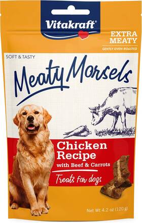 35980 Sun Seed Meaty Morsels Dog Treats - Chicken With Beef And Carrots Soft Training