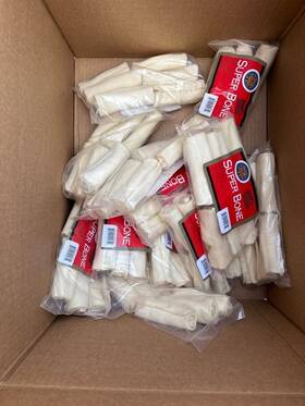 Super Bones 742174004650 10 Bags Small 6 Bone Each Pack Dog Chew Hard Retriever Rolls Edible