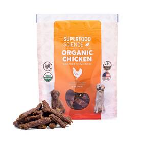 Superfood Science 831212000027 Organic Dog Treats With Chicken Sweet Potato Turmeric And Flaxseed Low-ca