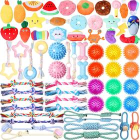 B0cyt3h4l7 Syhood 60 Pcs Valentine Squeaky Dog Toys Bulk Stuffed Plush Chew Puppy Teet