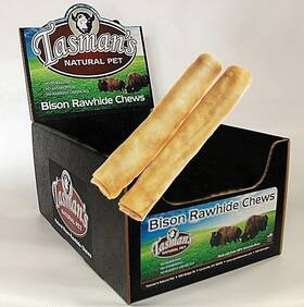 Tasmans Natural Pet 728028153460 9-10 Inch Lg Bison Rolls. 15 Piece Case. No Harmful Chemicals