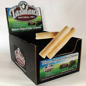 Tasmans Natural Pet 728028153477 6 Inch Med Bison Rolls. 48 Piece Case. No Harmful Chemicals