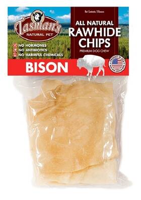 Bc003 Tasmans Natural Pet 3 Oz Bison Chips - 2 Pack. No Hormones Chemicals. Usa