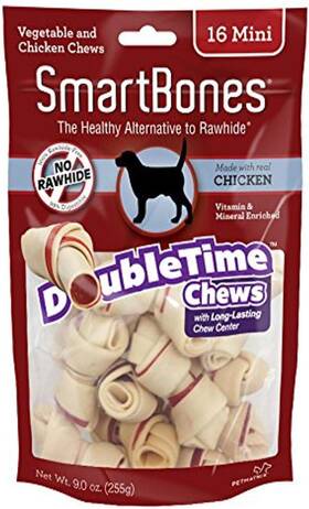 Sbdt-02020-10 Tete7 Smartbones Doubletime Chews 16 Count Mini Rawhide-free For Dogs With Lon