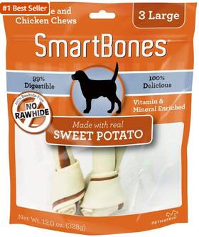 Sbsp-02005-12 Tete7 Smartbones Large Chews Treat Your Dog To A Rawhide-free Chew Made With Real Mea