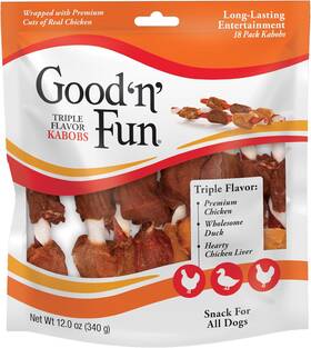 82245 Tetra Goodftnftfun Triple Flavored Rawhide Kabobs For Dogs 1 Pack 12 Oz