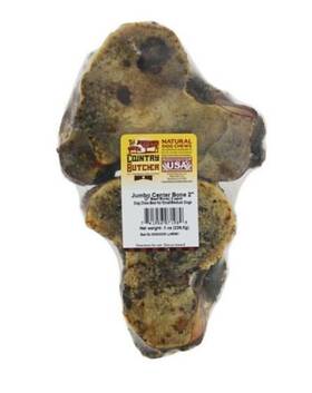 1181josm The Country Butcher 2 Inch Jumbo Center Beef Bone Dog Chew Treat - Count