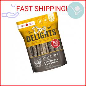 The Crump Group Inc 1065747844 Dog Delights Chewy Lamb Sticks Treats - 1.25 Kg 2.75 Lb Wholesome And De