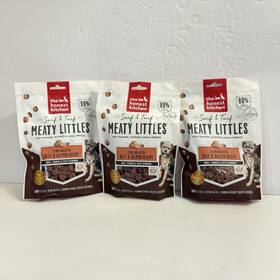0324b The Honest Kitchen Dog Meaty Littles Surf And Turf Treats Beef Salmon Training 3 Bags