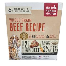 7404 The Honest Kitchen Human Grade Dog Food Beef And Organic Grains 2 Lbs Exp 12/25