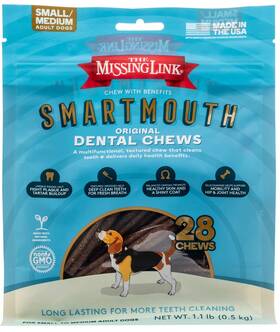 400180 The Missing Link 28 Ct S/m Smartmouth 7-in-1 Dental Chews For Dogs