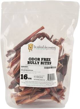 Vrbbt1lbodf The Natural Dog Company Odor-free Bully Bites Beef 16 Oz Ndcay