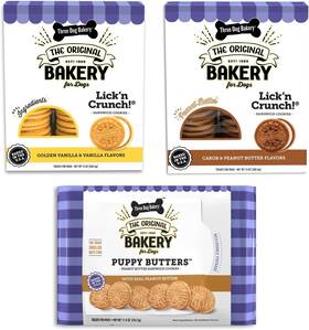 320086 Three Dog Bakery Lickftn Crunch Sandwich 12.6 Ounce Pack Of 3 Brown