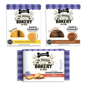 320087 Three Dog Bakery Premium Treats Variety Pack Carob Peanut Butter Vanilla 36oz Of 3