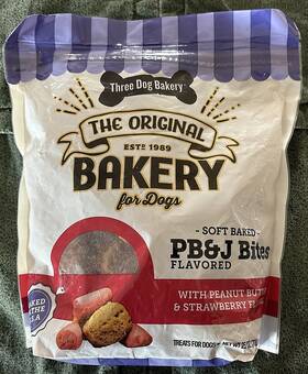 Three Dog Bakery 701159140080 Pb&j Bites With Peanut Butter And Straw Berry Flavor 25 Oz