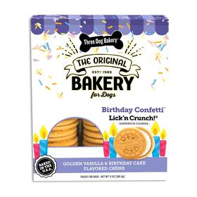 Three Dog Bakery 701159140707 Birthday Confetti Lickftn Crunch 13 Ounce Pack Of 1