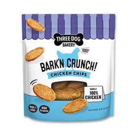 Three Dog Bakery 701159191020 Bark N Crunch Chicken Chips Crunchy Treats For Dogs Single I