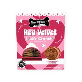 Three Dog Bakery 701159209725 Valentines Day Red Velvet Treats - Lickn Crunch 13 Oz Pack