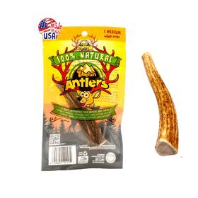 Tibetan Dog Chew 853787008048 Medium Whole Elk/deer Antler Premium Chews 1pc Long Lasting And Natural