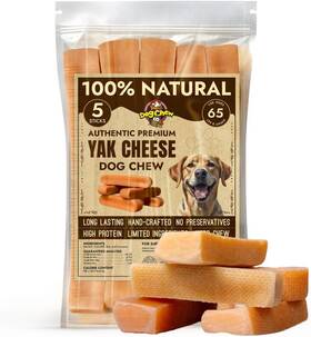 Tibetan Dog Chew 853787008178 Yak Cheese Sticks 5 Large Chews - 3.2 Ounce Pack Of