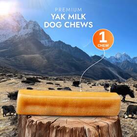 Tibetan Dog Chew 864225000029 Yak Cheese Large - 1pc Himalayan Natural Treat For Aggressive Dogs