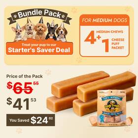 Tibetan Dog Chew Stp3-m Himalayan Yak Cheese Chews Bundle Pack Natural Treats For Medium Under 35 Lb