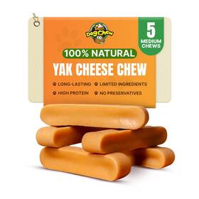 Tdc-5pc-m Tibetan Dog Chew For Medium Dogs - 5 Chews 100% Natural Yak Cheese