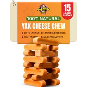 Tdcb-3lb-l Tibetan Dog Chew Large Yak Cheese Chews 15 Sticks Himalayan Long Lasting Treats Rawhide Free