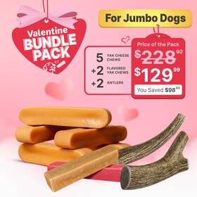 Xl2-str Tibetan Dog Chew Valentine Special Chews Bulk Pack For Jumbo Dogs Natural Long Lasting Treat