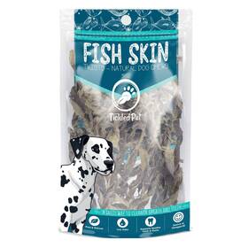 Tp015 Tickledpet Icelandic Cod Fish Skin Twists 5 Oz - Natural Dog Chews