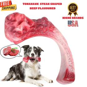 Nbdt003-th Tomahawk 2024 Dog Chew Toy For Aggressive Chewers Steak Shaped Nylon Beef Flavor