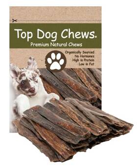 Top-6589 Top Dog Chews 10- 12 All Natural Beef Esophagus Jerky 30-pack Free Range B