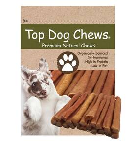 Turkeytendonround10 Top Dog Chews Turkey Tendon Round -soft -made In The Usa -10oz 10oz
