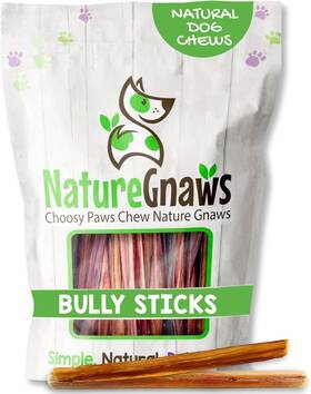 B084q927c4 Torito Brands Nature Gnaws Extra Thin Bully Sticks For Small Dogs 5-6 Inch 10 Count - Long Lasti
