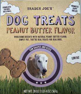 00620390 Trader Joe S Joes Dog Treats Peanut Butter Flavor Low Fat Fun Shapes And Sizes