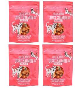 Trader Joes 54363 4 Packs Freeze-dried Just Salmon With Skin For Dogs And Cats 1.5 Oz