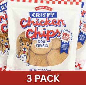 70937 Trader Joes Crispy Chicken Chips Dog Treats 2.5oz 3 Pack