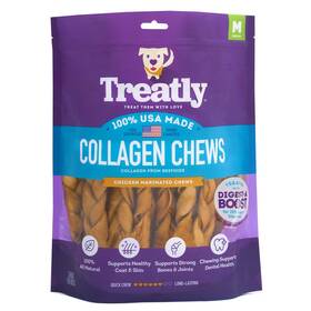 Treatly 094983001765 Usa Collagen Braids 67 Inch Dog Chew Treats Chicken Marinade Flavor 15