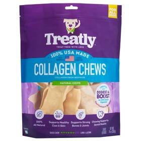 Treatly 094983803000 Usa Collagen Chips Assorted Dog Chew Treats - Natural Flavor 14oz/1 Pack