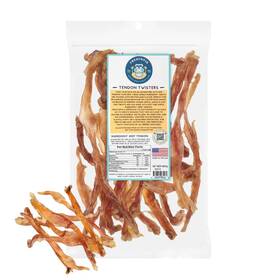 Treatopia 840369985460 Mixed Beef Tendon Twisters Dog Treats 16 Oz Bag - All-natural Sustainable