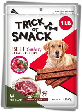 Bc-001 Trick Or Snack Premium 1lb Dog Jerky Treats Training Walking Natural Grillers