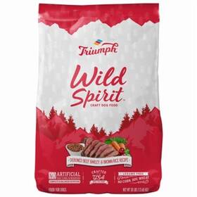 00878 Triumph Sunshine Mills Wild Spirit Beef And Rice All Natural Dog Food 30 Lbs