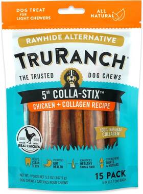 Truranch 810022720950 Collagen Sticks - 5 Inch For Dogs Long Lasting 15 Count