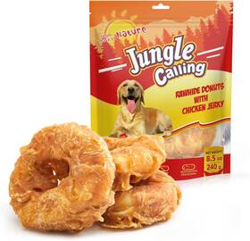 Trust Foodstuff 744759586759 Jungle Calling Dog Treats Long Lasting Rawhide Chews For Dogs Chicken Wrapped