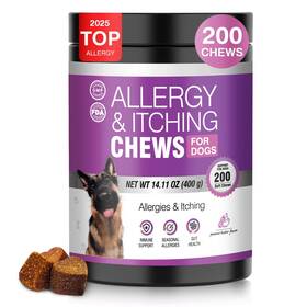 Ttlxrl 768837230297 Dog Allergy Chews 200ct - And Itching 2 G/capsule 200pcs Purple